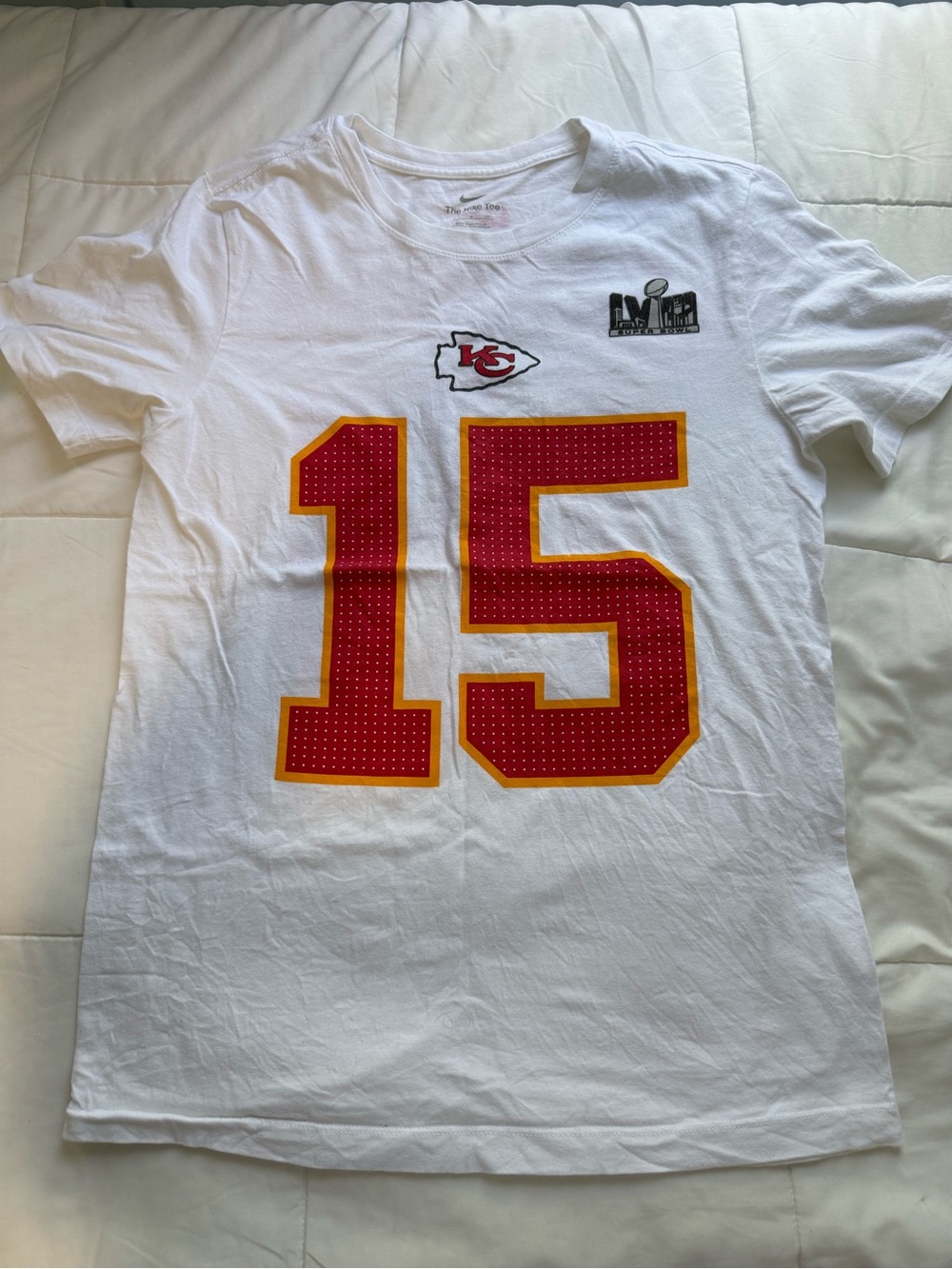 Nike NFL Football Kansas City Chiefs Mahomes 15 Cotton Short Sleeve Tee Mens